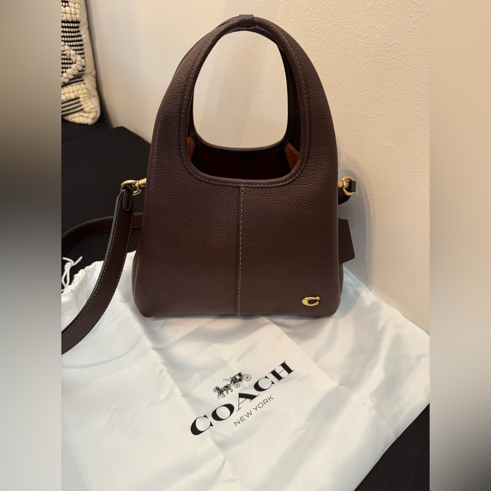 Coach Lana Shoulder Bag 23
 Dark Brown Leather Crossbody Bag
